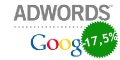 Google AdWords oglaševanje -17,5%