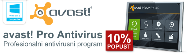 avast! Pro Antivirus - 10% popust. Za več informacij kliknite tu...