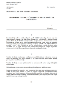 Predlog za vrnitev začasno odvzetega vozniškega dovoljenja - Tu si izdelate predlog za začasno vrnitev vozniškega dovoljenja (začasni odvzem vozniške), kadar ga morate podati v prekrškovnem postopku, vodenem zaradi vožnje pod vplivom alkohola, prekoračitve hitrosti ali vožnje pod vplivom prepovedanih substanc. Pomembno je, da je predlog prilagojen vaši konkretni situaciji in da vsebuje vse zakonske predpostavke za vrnitev vozniške, kar vam omogoča ta obrazec. 

V postopku o prekršku vam lahko policija že na samem kraju prekrška začasno odvzame vozniško dovoljenje. Začasni odvzem vozniškega dovoljenja velja do konca postopka o prekršku, katerega končni rezultat je lahko tudi dokončni odvzem vozniškega dovoljenja. Kadarkoli med prekrškovnim postopkom lahko podate predlog za začasno vrnitev vozniškega dovoljenja, ki si ga izdelate na tem obrazcu. Začasna vrnitev velja do konca prekrškovnega postopka. 
