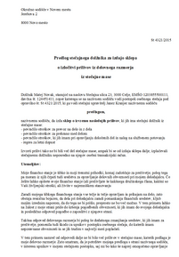 Predlog dolžnika v osebnem stečaju, za izločitev povračil stroškov v zvezi z delom in regresa iz stečajne mase - S tem e-obrazcem dolžnik, ki je v osebnem stečaju, izdela predlog, s katerim sodišču predlaga, da se iz stečajne mase izločijo povračila stroškov, ki jih prejme s strani delodajalca v zvezi z delom, kot je povračilo za prevoz na in iz dela, povračilo za prehrano, ter tudi izplačilo regresa za letni dopust.

POZOR!!!
Po zakonu (ZFPPIPP) regres in povračila stroškov v zvezi z delom niso izvzeti iz stečajne mase. Torej spadajo v stečajno maso in ne ostanejo dolžniku. 
Čeprav je možno, da bo sodišče predlog upoštevalo, pa to ni nujno in v tem primeru teh povračil ne bo izločilo iz stečajne mase.