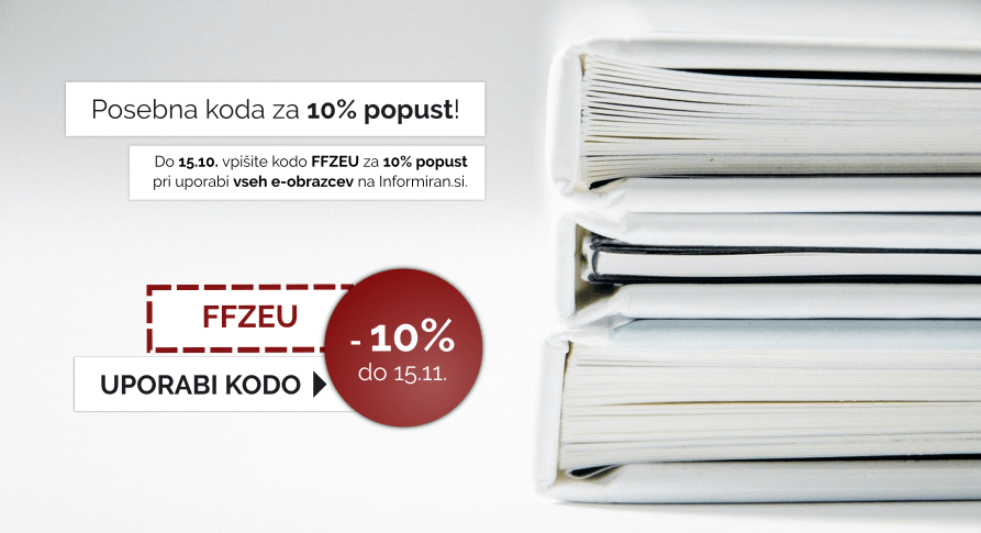 Izkoristite kodo za 10% popust pri uporabi vseh e-obrazev na Informiran.si.